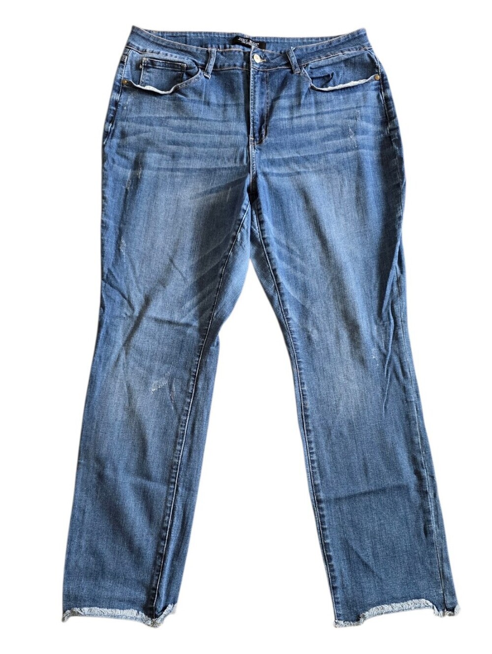 Judy Blue Jeans Women's Straight-Leg Jeans - Classic Denim Size 20W